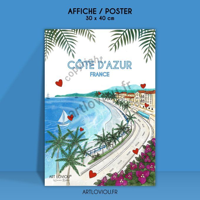 Affiche Côte d'Azur 06