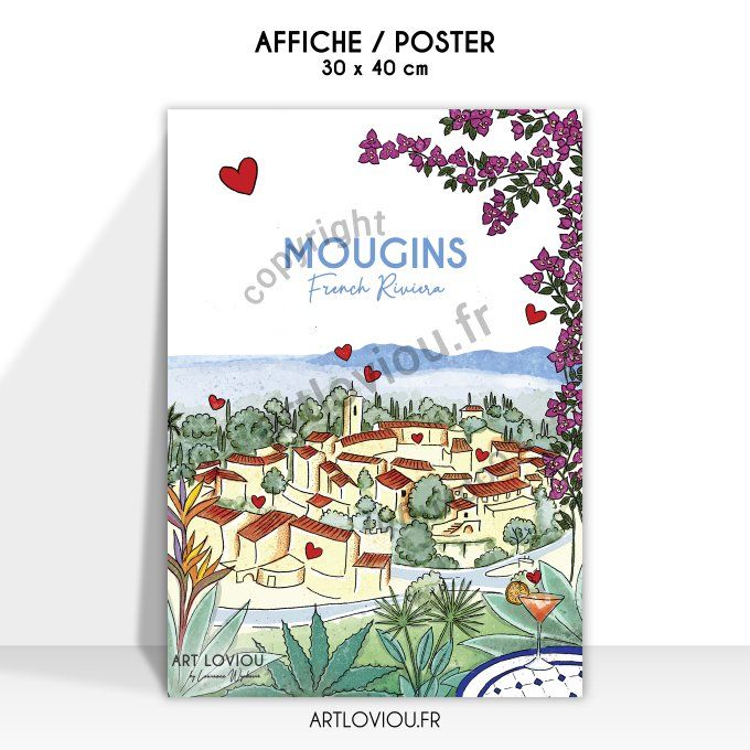 Affiche Mougins - French Riviera