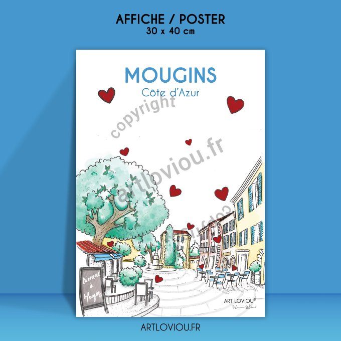 Affiche Mougins - Côte d'Azur