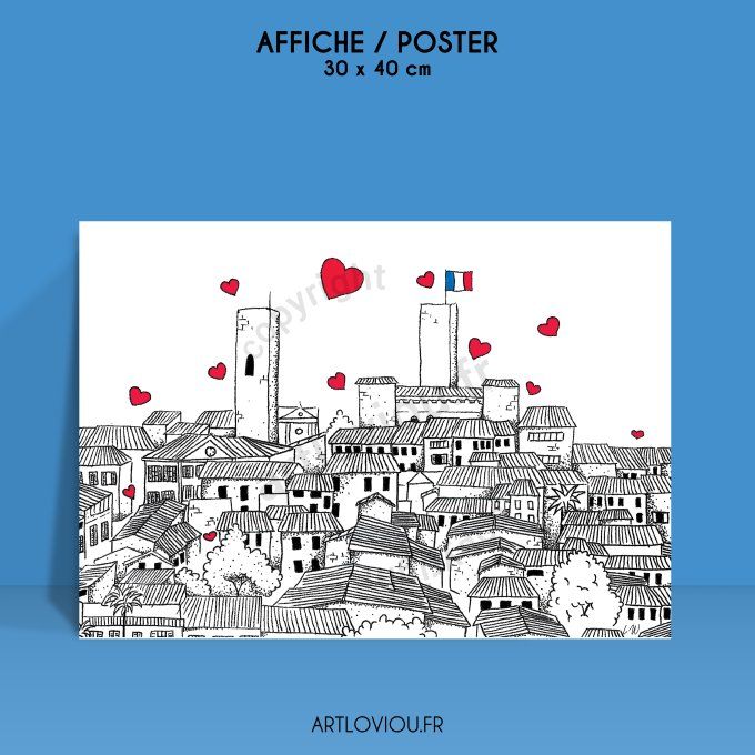 Affiche Antiboise - Les Toits